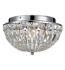 Glamour lampa sufitowa Estelle okrągła do pokoju chrom