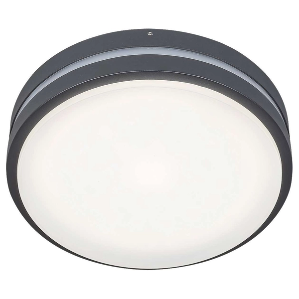 Zewnętrzna LAMPA sufitowa HAMBURG 8847 Rabalux okrągła OPRAWA elewacyjna LED 10W 4000K kinkiet outdoor IP44 grafitowy biały