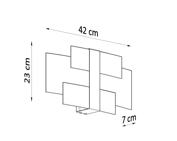 LAMPA ścienna SL.0350 szklana OPRAWA kinkiet chrom biały