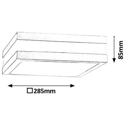 Zewnętrzna LAMPA sufitowa stropowa STUTTGART 8227 Rabalux kwadratowa OPRAWA plafon outdoor IP44 stal nierdzewna