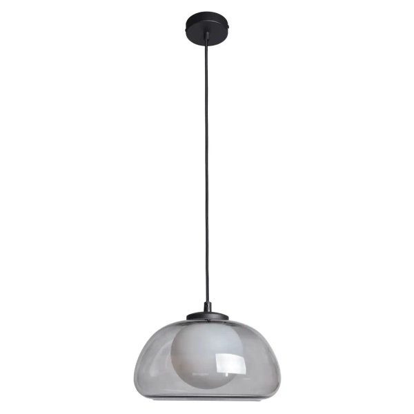 Nowoczesna lampa wisząca nad stół Ainale PND-54637-1-BK-SG przydymiona