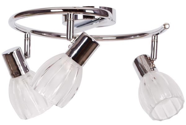 Lampa sufitowa Embo K-8001/3G z regulowanymi kloszami chrom