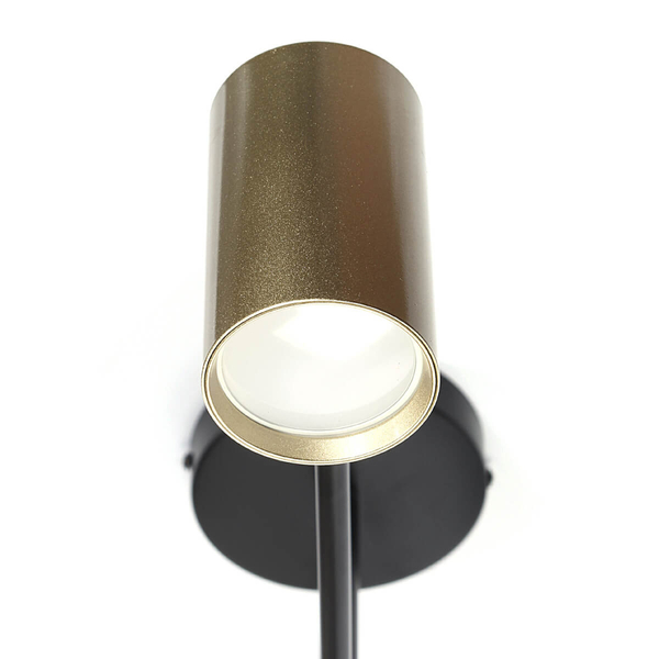 Lampa sufitowa Siena 1119 DomenoLed regulowana tuba do salonu czarna złota