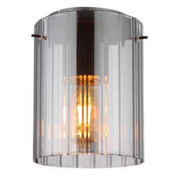 Podłużna sufitowa lampa Tulivar 15904DS tuba szklana przydymiona szary