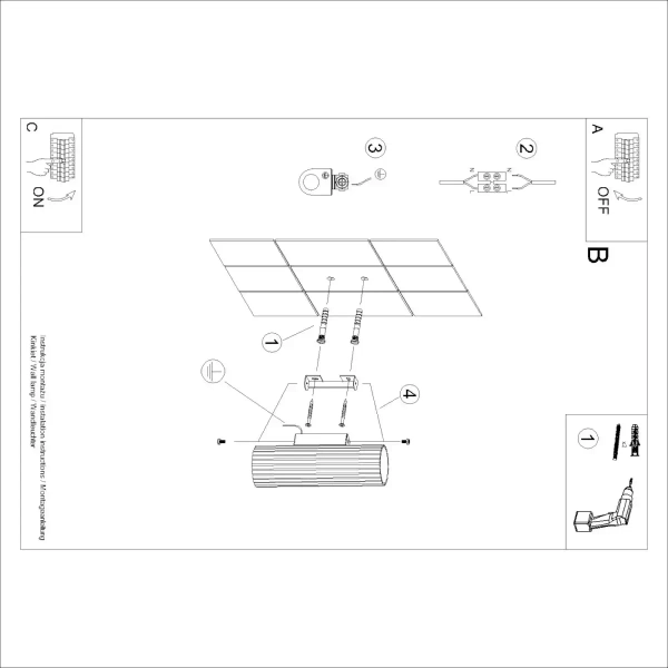 Kinkiet ścienny góra-dół KARBON SL.1653 tubka metalowa beżowa