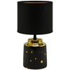 Ceramiczna LAMPKA stojąca HELENA 03788 Ideus stołowa LAMPA abażurowa czarna