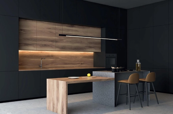 LAMPA wisząca ORGANIC P0358 Maxlight metalowa OPRAWA belka ZWIS listwa LED 26W 3000K podłużna czarna