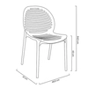 Minimalistyczne krzesło Sunny KH010100217 King Home do jadalni czarne