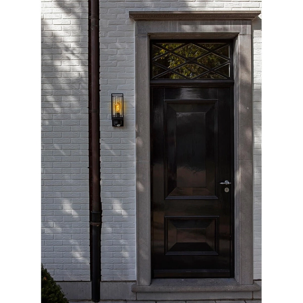 Metalowy kinkiet ścienny FLAIR 5288811012 IP44 z kamerą zewnętrzny czarny