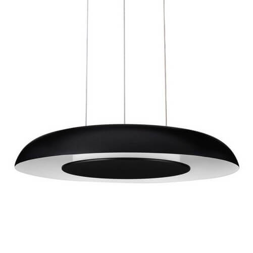 Wisząca lampa okrągła CAPINOTA LE44795 LED 24W 2700-4000K do salonu czarny biały