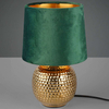 Nocna LAMPKA stojąca EUDORA DL015-50821 RL Light stołowa LAMPA abażurowa na biurko ceramiczna zielona złota