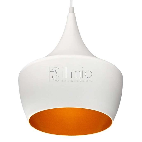 LAMPA wisząca MODERN 306760 Polux metalowa OPRAWA skandynawska zwis biały złoty