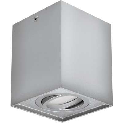 Spot LAMPA sufitowa HARY 03715 Ideus metalowa OPRAWA downlight kostka cube srebrna