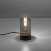 Lampa stołowa nowoczesna PASQUAL szklana czarna z wtyczką na stolik E27 11310-18
