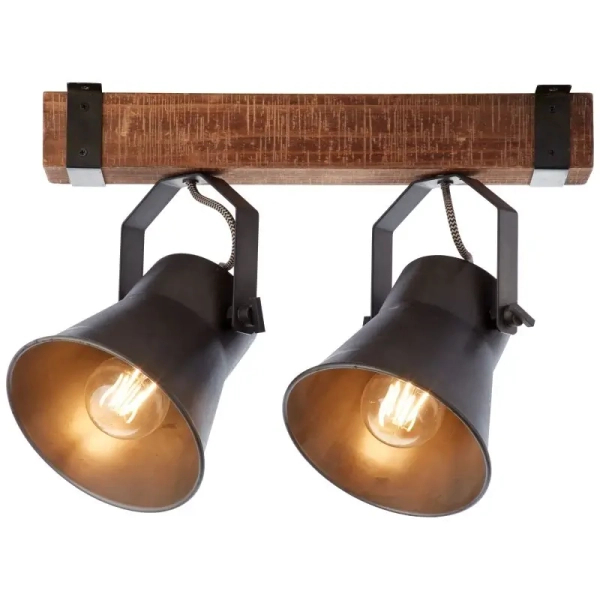 Sufitowa lampa regulowana Plow 82129/46 metalowa brązowa czarna
