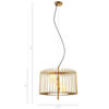 Lampa wisząca DAREN MDM-3937/3 GD druciana klatka metalowa złota