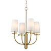 Żyrandol glamour Bow P04190BR Cosmolight klosze mosiądz