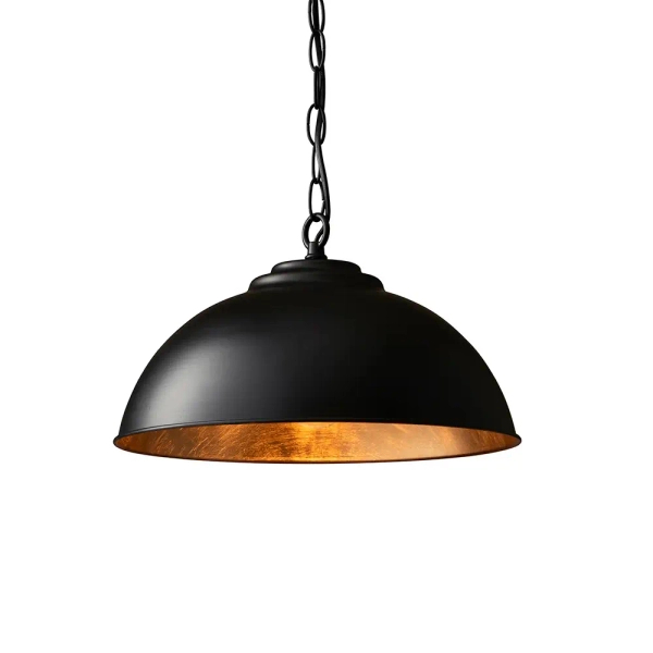 Industrialna lampa wisząca Colman COLMAN-BL do jadalni czarny złoty