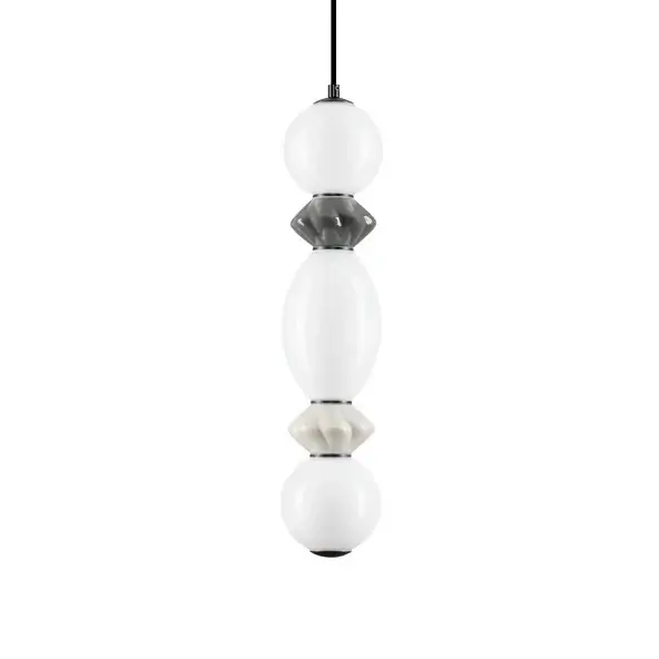Wisząca lampa MONRETA LE45232 LED 14W 3000K ceramiczna szara biała