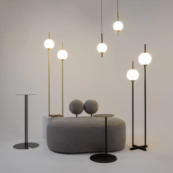 Podłogowa lampa The Sixth Sense Z020FL-L12BS3K LED 12W 3000K kule mosiądz