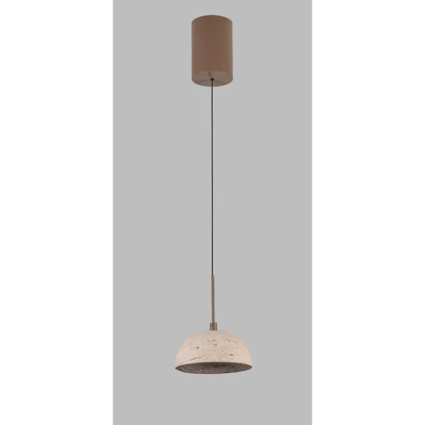 Kopułowa lampa wisząca CUCCINA P0666 beżowa czarna kamienna LED 57W 3000K nad wyspę