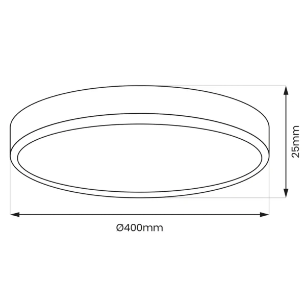 Okrągła lampa sufitowa MAQ ML0440 LED 32W 3000-6500K IP40 czarny