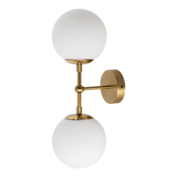 Złoty kinkiet DORADO LP-002/2W Light Prestige szklane kule molecular