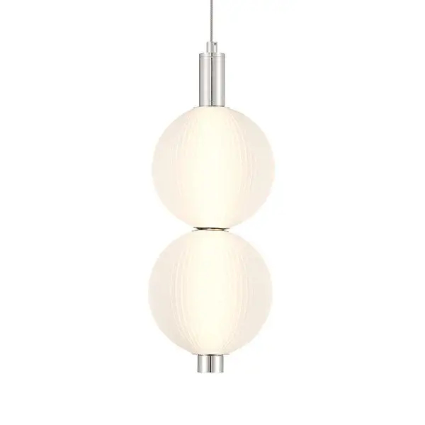 Kulista lampa wisząca Palmas QN-PALMAS-2MP-PN LED 20W 3000K biała