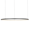 Wisząca czarna lampa pierścienie LED 75W 3000K podwójna nad wyspę ringowa SLD/000027/3000/B/L