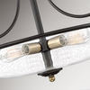 Szklana lampa sufitowa Griffin QZ-GRIFFIN-SFM-C-PNAB Quoizel brąz przezroczysty
