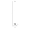 Salonowa lampa wisząca TULA 1132G18_11_C nad wyspę kolorowa
