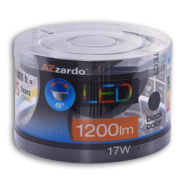 Okrągła żarówka AZ1108 Azzardo LED 17W 3000K 1200lm QR111 czarna