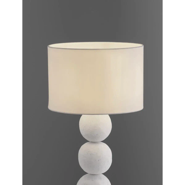 Lampka nocna z abażurem CELVIRO LE45306 kule papierowe z tkaniny biały