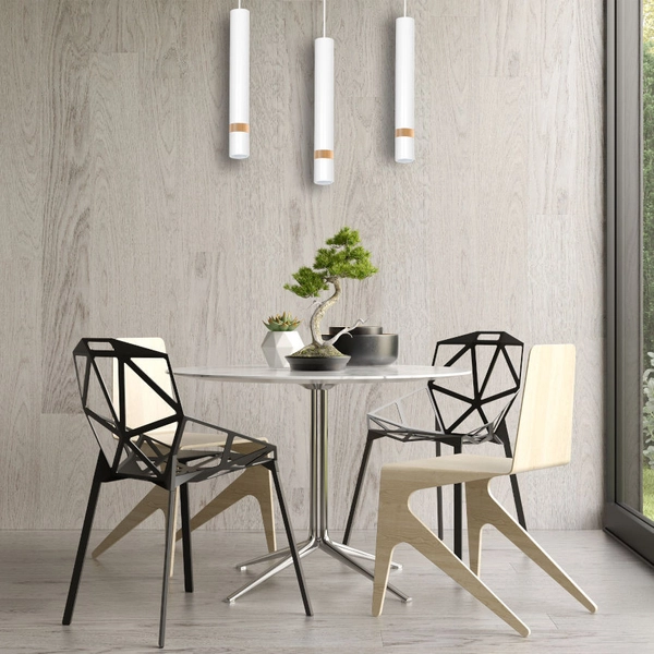 Wisząca LAMPA loftowa JOKER MLP6302 Milagro metalowa OPRAWA tuby ZWIS na listwie biały