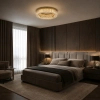 Plafon kryształowy APOLLO ST-8876W-50 złoty LED 12W glamour