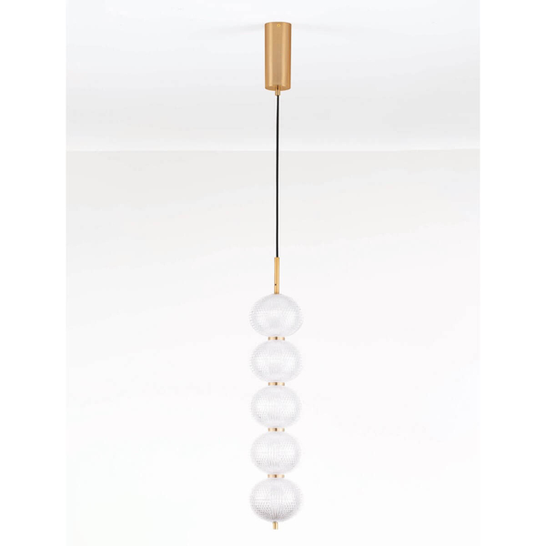 Lampa wisząca TIPUANI LE44624 LED 30W 3000K bombki złota przezroczysta