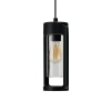 Lampa wisząca zewnętrzna natynkowa LANTERN E27 IP54 AZ6829 czarna szklana aluminiowa