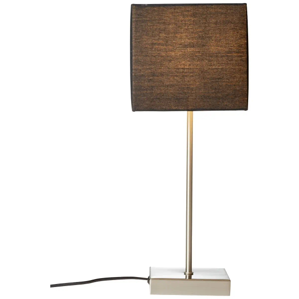 Stołowa lampa z abazurem Aglae 94873/63 antracyt srebrny