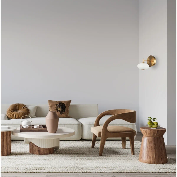 Naścienna ledowa lampa kula Nico WL-8545-1-BK-GD LED 5W 3000K biała