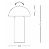 Modernistyczna stołowa lampa 23006 ceramiczna owalna czarny