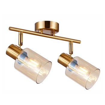 Podwójna lampa sufitowa Santia SPL-65342-2-BRO-AMB Italux  mosiądz bursztynowy