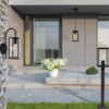 Zewnętrzna LAMPA wisząca MALMO 309211 Polux ogrodowa OPRAWA na łańcuchu ZWIS klatka outdoor IP44 grafitowa przezroczysta