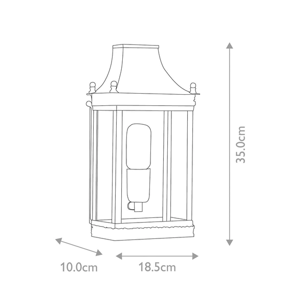 Lampa zewnętrzna REGENTS-PARK-BR Elstead dekoracyjna IP44 mosiądz