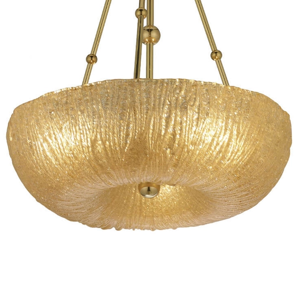 Wisząca lampa Button 8174 regulowana zawieszana półokrąg szklana złoty