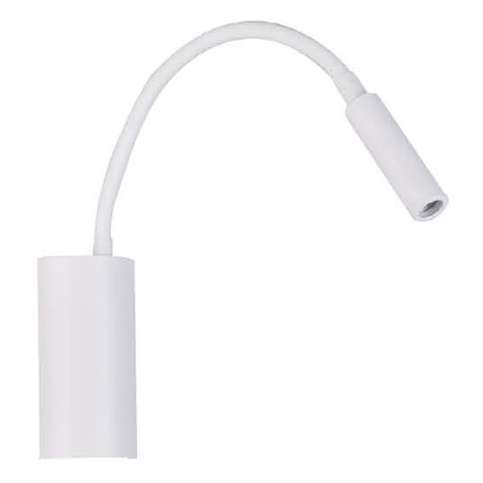 Kinkiet LAMPA ścienna Nuto Bianco Orlicki Design metalowa OPRAWA do czytania LED 3W 3000K na elastycznym ramieniu biała