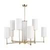 Sypialniany żyrandol Empoli EMP-ZW-10 (Z) abażury tuby białe mosiądz