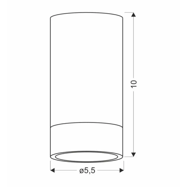 Lampa natynkowa sufitowa Conti 2228341 spot tubka czarny drewniany