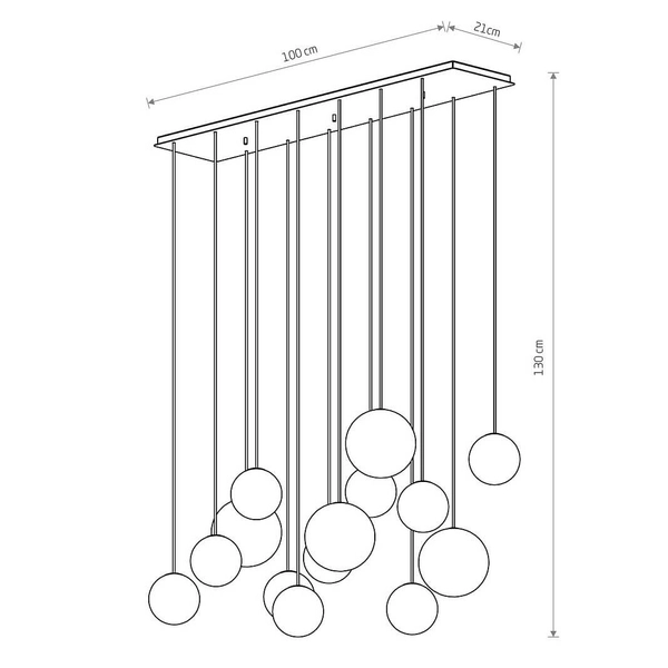 Zwisająca lampa nad stół Snowball 11408 Nowodvorski bańki czarna biała