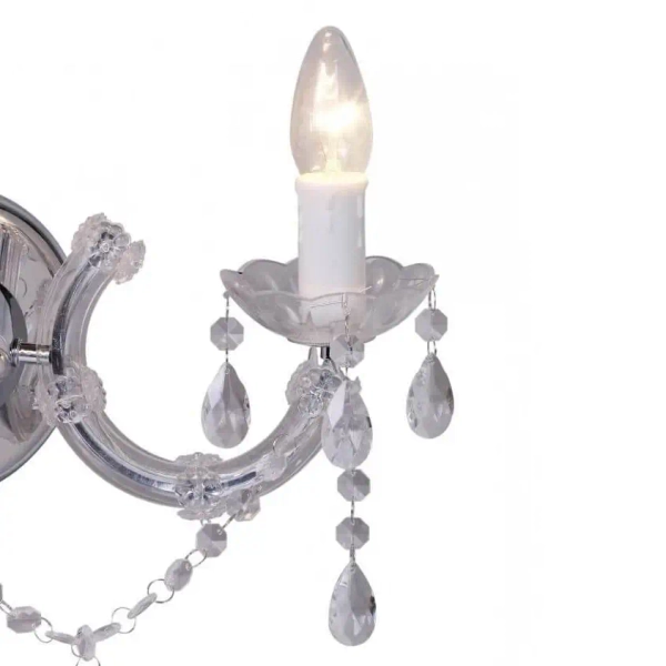 Kryształowy kinkiet MAGNOLIA RLB94016-2A (clear) chrom przezroczysta