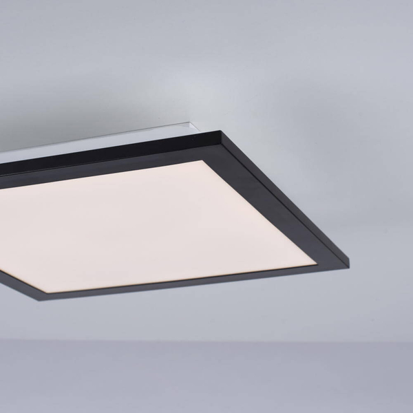 Natynkowa lampa sufitowa Flat LED 6W 3000K czarny plafon do jadalni